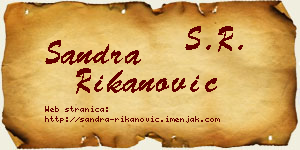 Sandra Rikanović vizit kartica